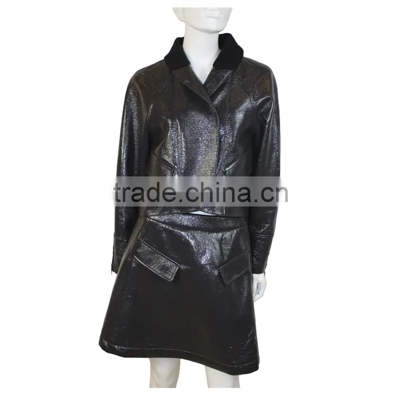 2014 2015 new design Jacket for women crop jacket custom made jacket PU lady dress