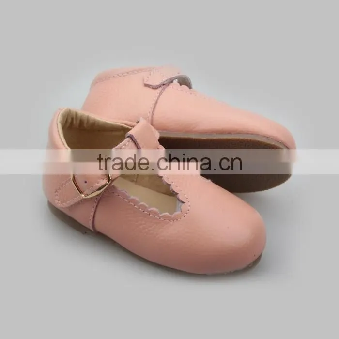 Wholesales Baby dress shoes top selling leather T-bar kids shoes