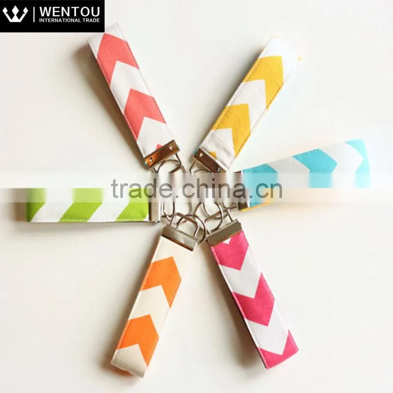 Personalized Monogram Chevron Key Fob
