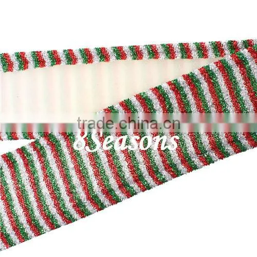 Multicolor Sponge Satin Ribbon For Christmas Decoration 11.0cm