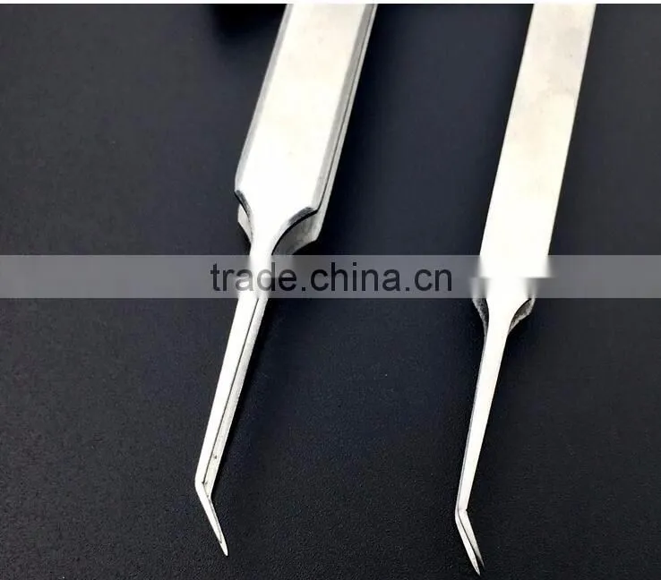 Curved acne clip tweezer extractor needle blackhead Comedones Whitehead remover