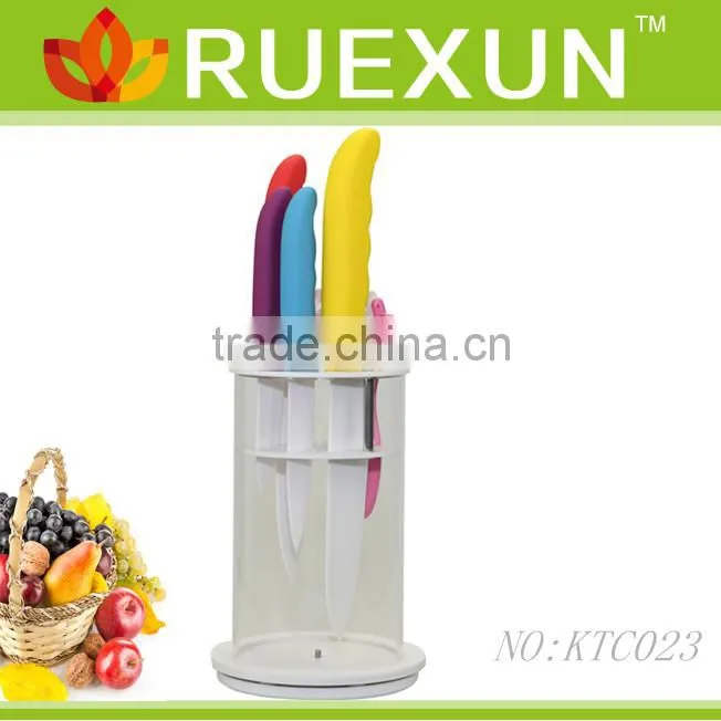 Ceramic knife set with Acrylic block