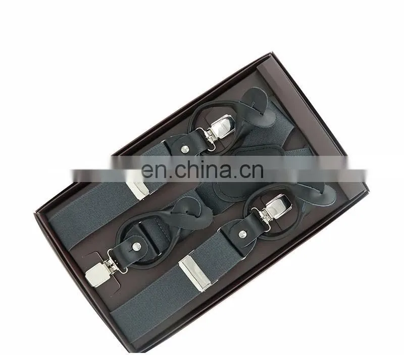 HOT SALE High quality men's braces suspenders Dual Clips suspenders