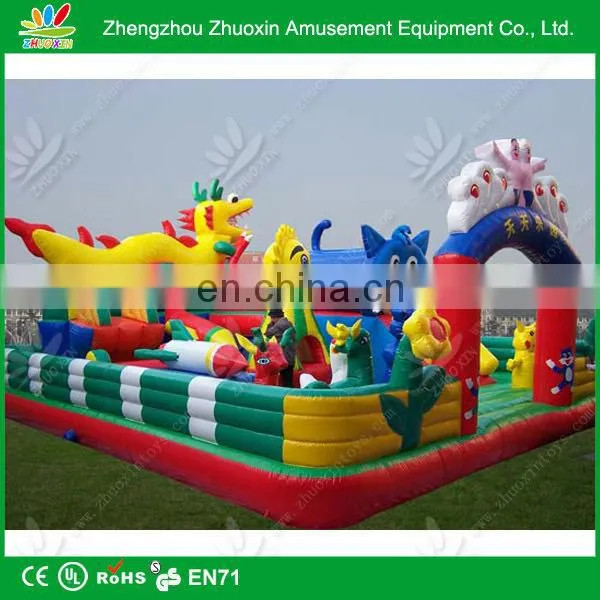 PVC tarpaulin giant inflatable playground slide / playground inflatable slide