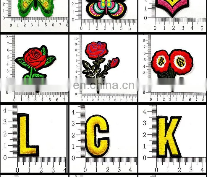 embroidery patch hand rose flower patches embroidery for Women Clothing