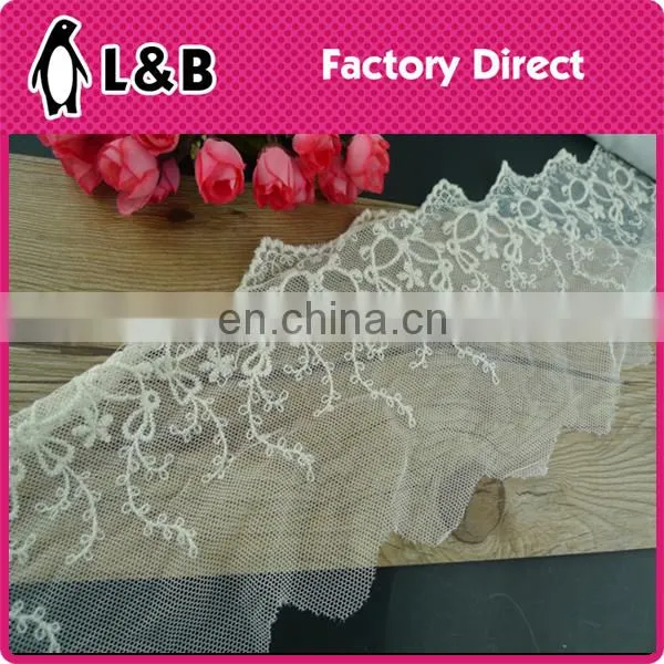 wholesale new design embroidery cotton chemical tulle lace