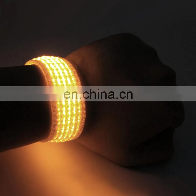 Hot sale flashing led wristbands led nylon wristband led light up wristband