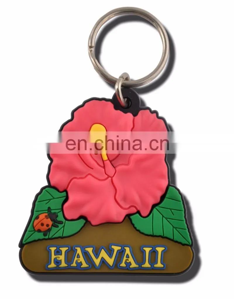 Cheap custom soft PVC rubber keychain parts
