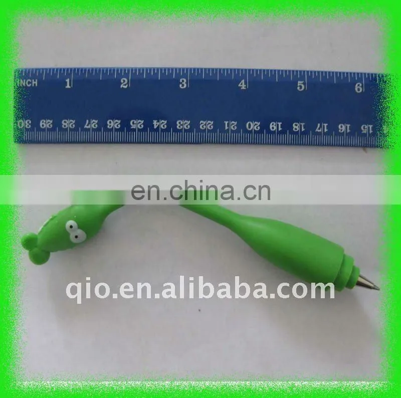 promotional novelty flexible bent ballpoint pen
