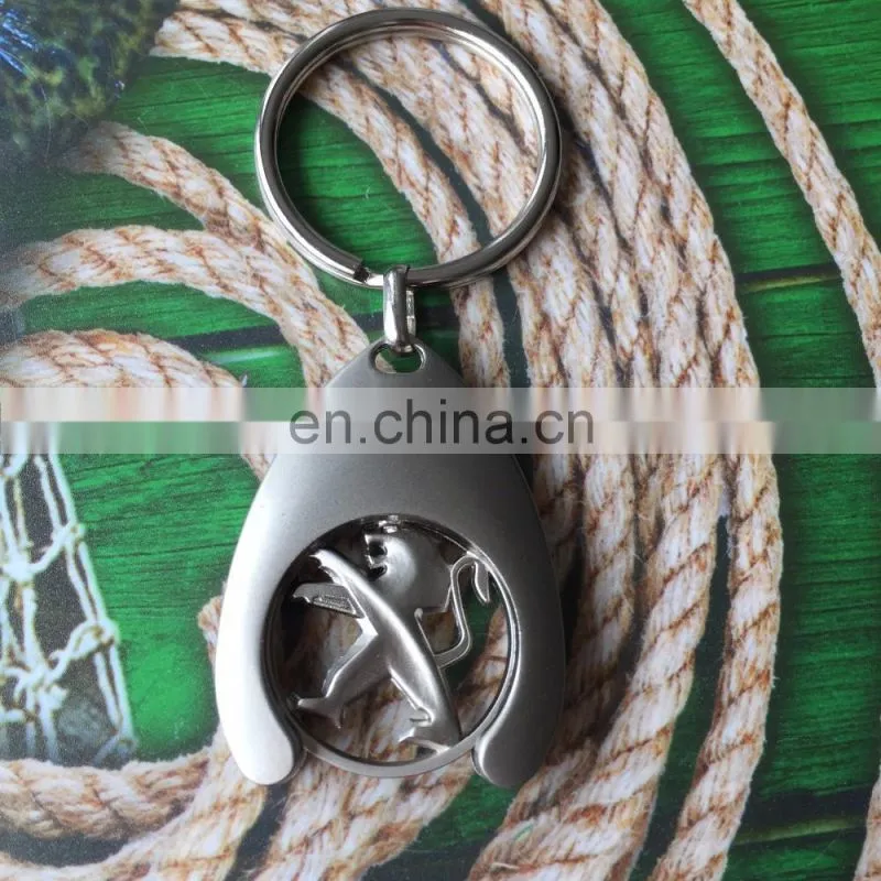 Zinc Alloy Trolley Coin Keychain