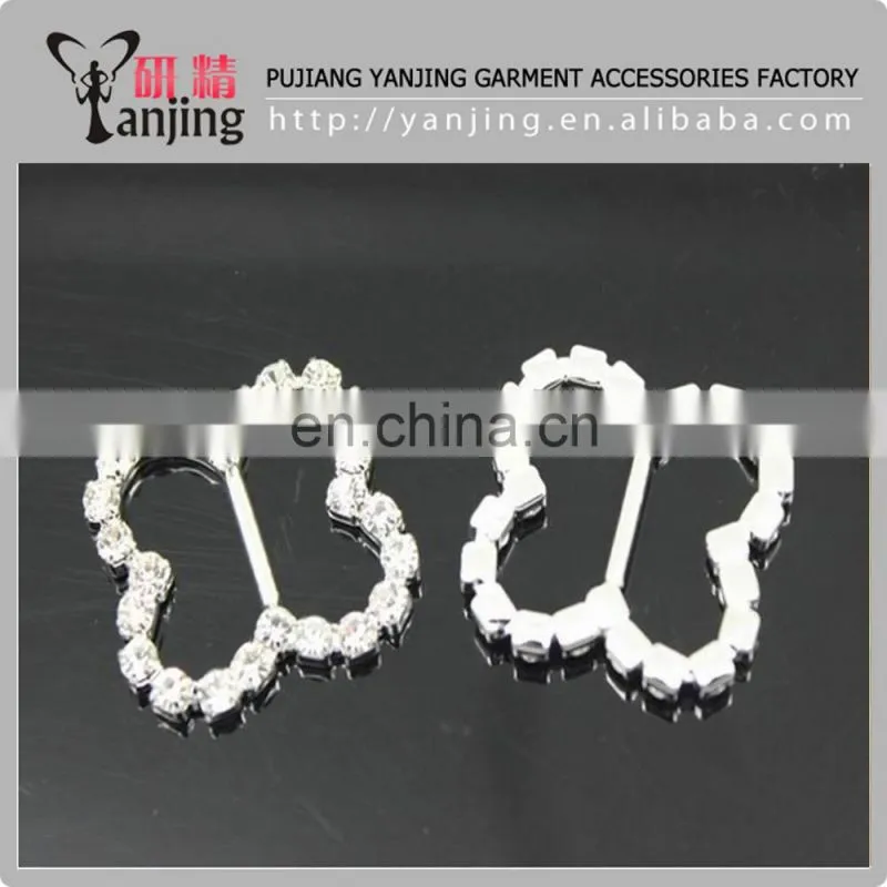 Factory directly ! Wholesale butterfly rhinestone buckle
