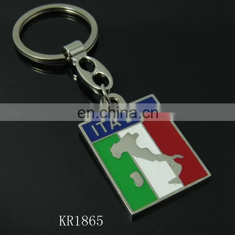 Italy Letters Shaped Metal Keychain/Key Ring|/Key Holder