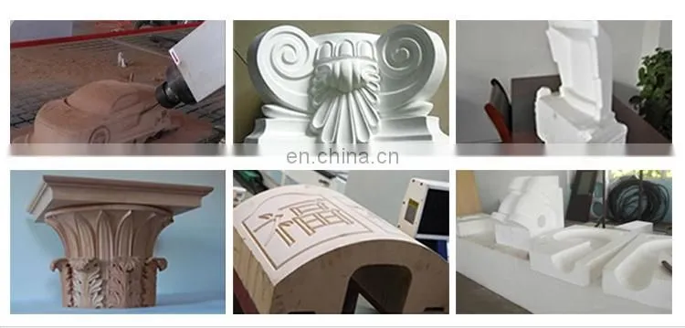 Wood pattern CNC router / 180-degree head turn 4 axes CNC milling machine