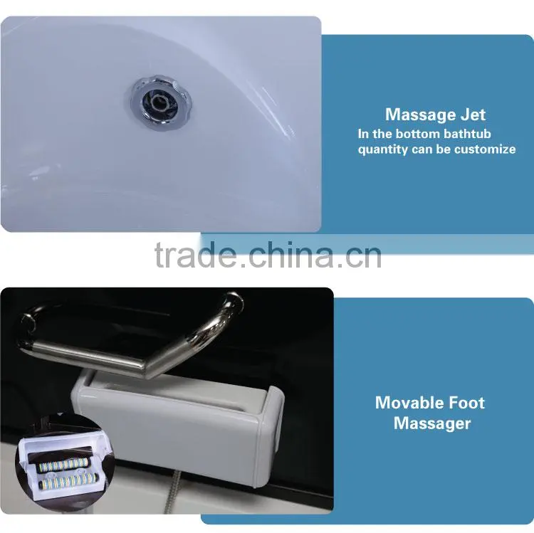 China Supplier Touch Screen Acrylic Steam Shower Room With Spa Tub K-7026B