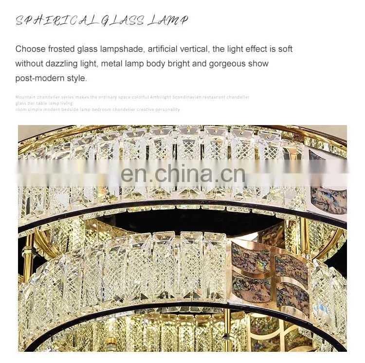 Luxury Style Interior Decoration Dining Room Living Room Modern Crystal LED Ceiling Lamp