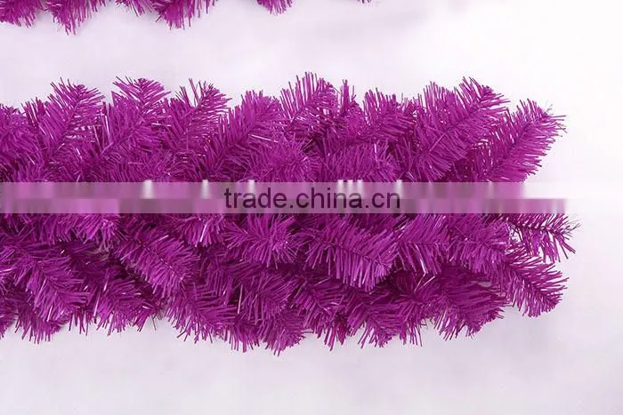 Hot selling 2.7m purple color artificial christmas garland