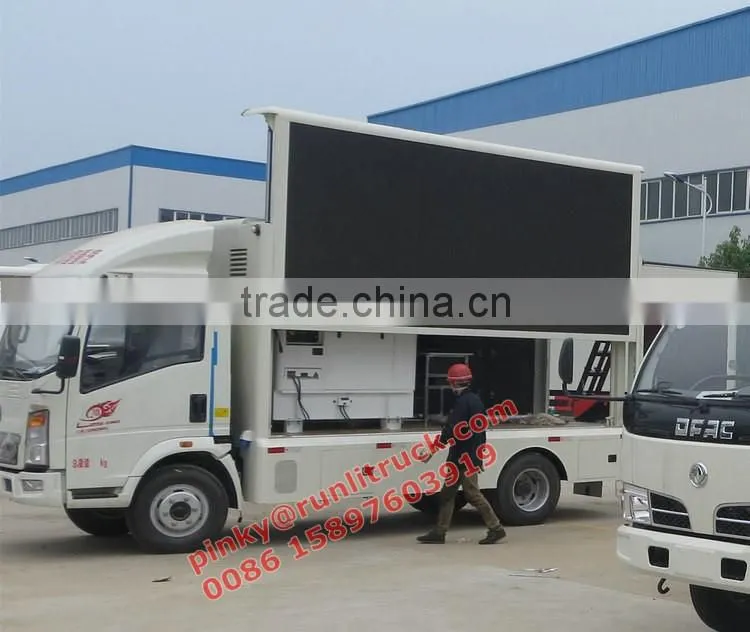 HOWO 6Wheels MiNI LED Trucks, Out door Mobile LED Advertising Truck P10, P8, P6 LED Screen on Sales