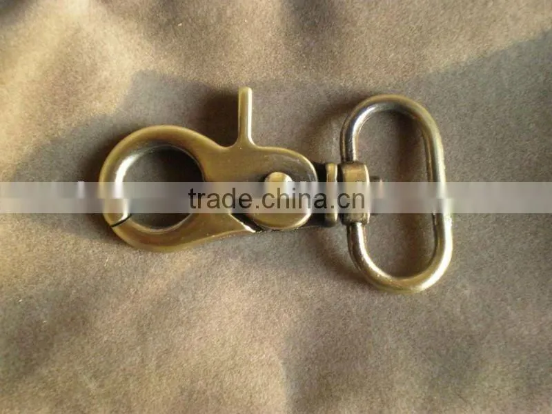 Metal fittings for leather bags snap hook