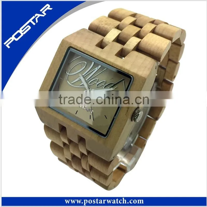 Fashion Wooden Wrist Watch Sapphire Waterproof Quartz For lover gift