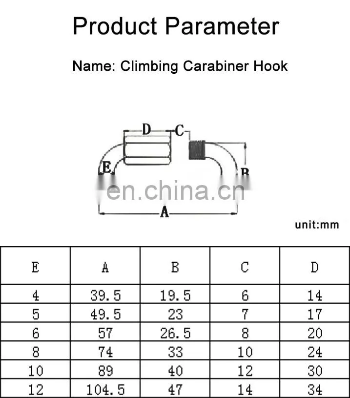 JingHong New Design Outdoor Climbing Zinc Plated Quick Link Hook