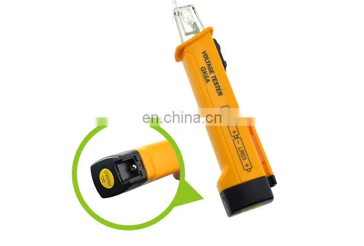 Non Contact AC Voltage Tester, Pen Voltage Detector 100~1000 Vac at 50/60Hz with Built-in flashlight and Vibrate hint