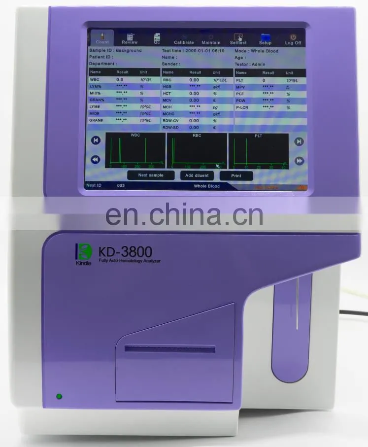 3-part hametology analyzer KD3800 hematology analyzer Cell blood Counter