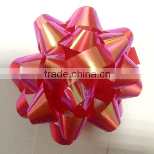 Print Star Bow, pp ribbon bow, fabric curly bow, pull bow, velvet butterfly tie, pre-made tie bow