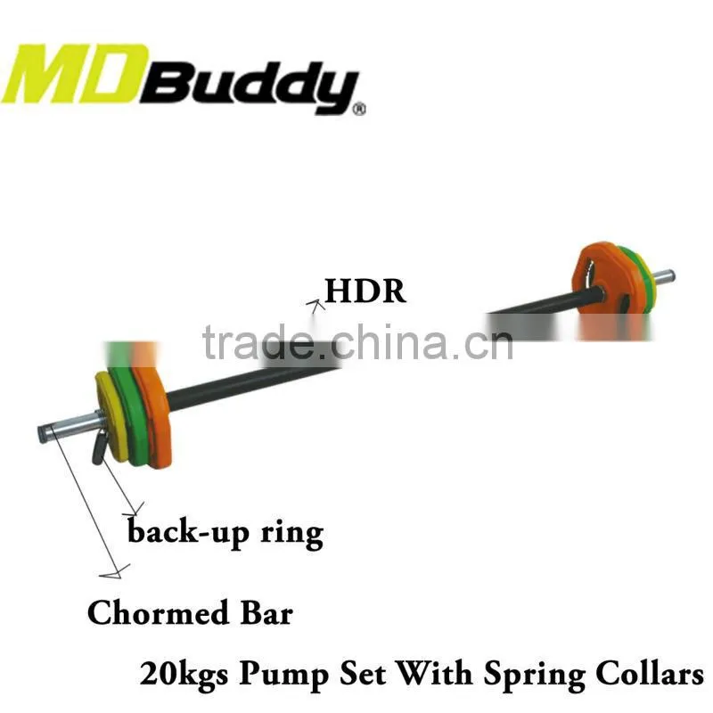 weightlifting 25kg color rubber barbell