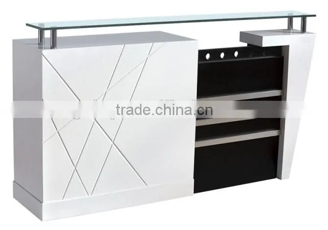 Black and White Elegant Classic Checkout Receiption Counter, Barber Salon Shop Equipment Supplies