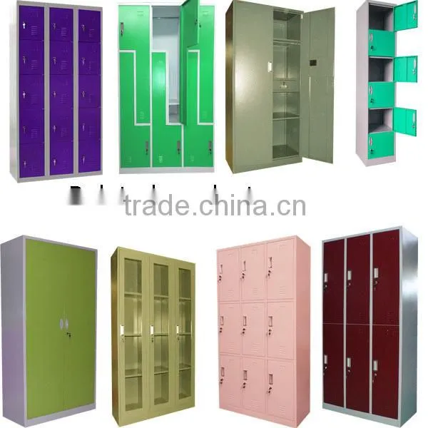 Multifunction light colored 16 door locker cell phone charging station lockers for sale