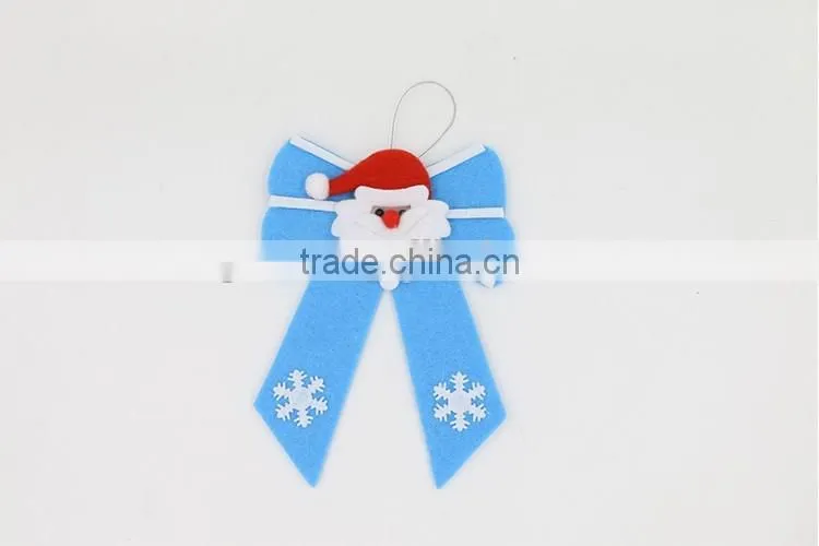 New Year Ornaments Santa Claus Supplies Christmas Trees Decoration Bowknot Pendant Dropshipping