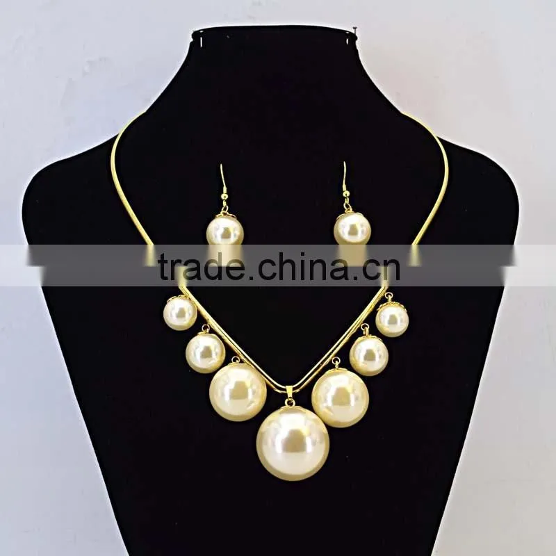 Wholesale Turkish Jewelry Latest Design Of Pearl Earrings Big Fashion Jewelry Set