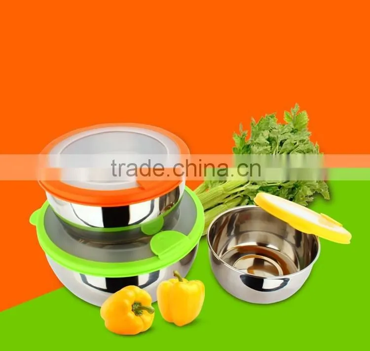Home garden tableware series keep food fresh stainless steel container food bowl for picnic party