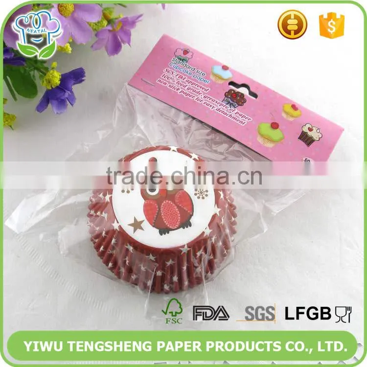 40 gsm standard greaseproof food grade beautiful paper cupcake cups for party,holiday and family