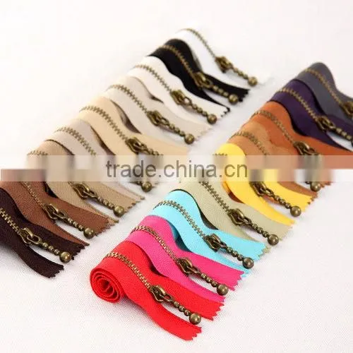 Fashion accessory 5# rose gold metal zipper