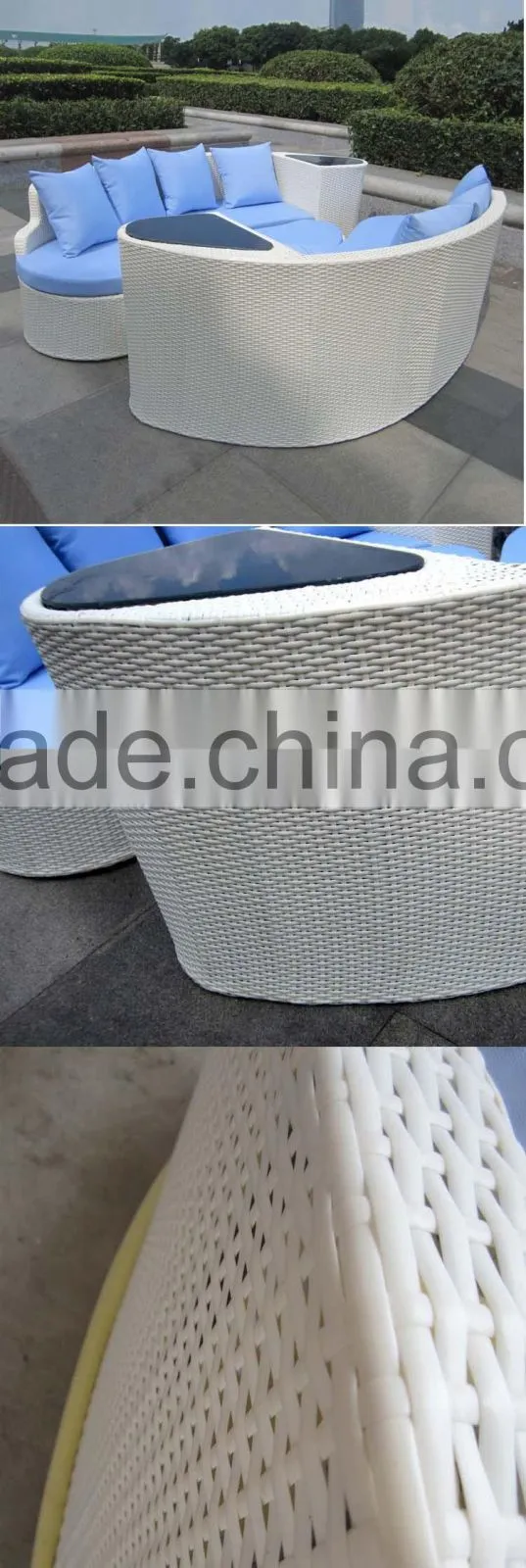 Personality New Design Rattan Furniture Sofa Wicker Beach Craft Garden PE Modern Vietnam poly Rattan Furniture