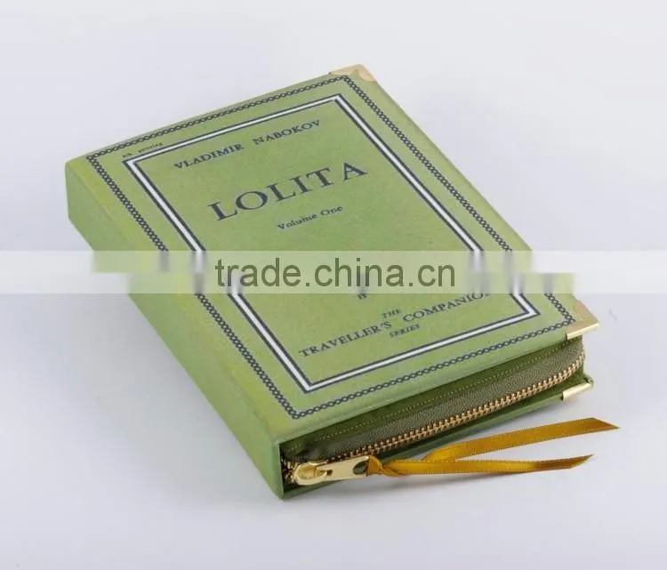 Luxury design women brand zipper book clutch bag