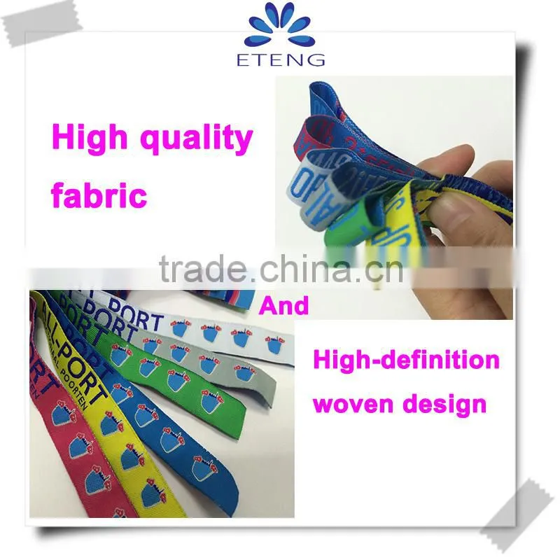 personalized events fabric woven wristbands on promotion