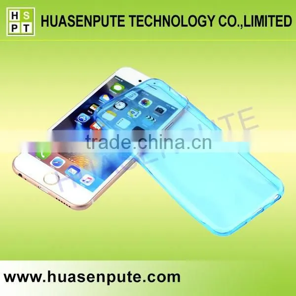 Popular Transparent Slim TPU Mobile Phone Back Cover for Iphone 6