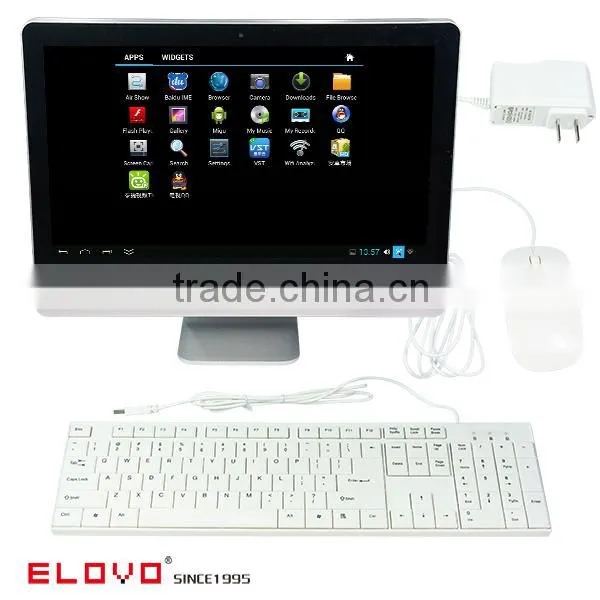China oem all-in-one pc 15.6 inch all in one keyboard pc dual core with android 4.2