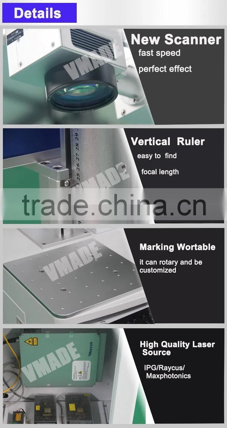 2016 Hot !! Bulb /LED fiber laser marking machine Cheapest!Fiber Ear Tag Laser Marking Machinery/Optical Fiber Marking machine