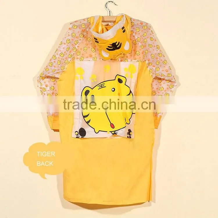 Manufacturers selling cartoon children raincoat with a thick poncho bag