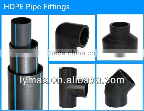 DN500mm pe water supply pipe hdpe pipe fitting for water