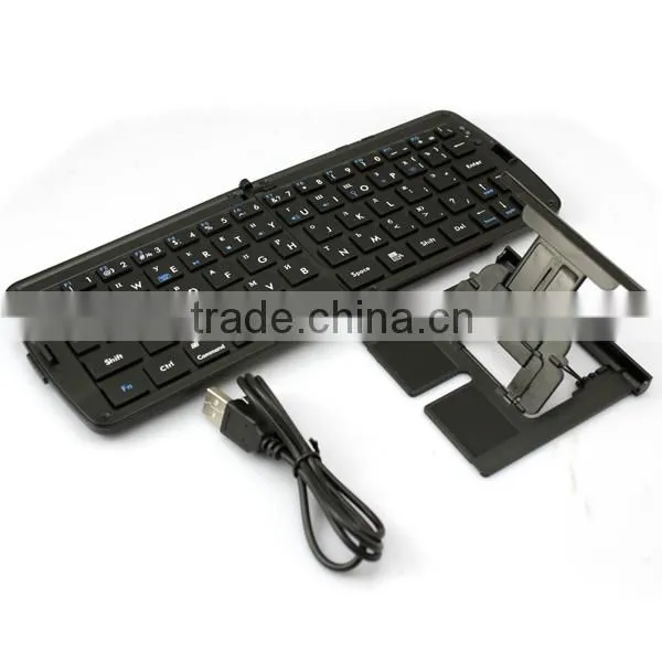 66 Keys Russian Portable Folding Wireless Bluetooth 3.0 Mini Keyboard For Android Smartphone Tablet iPad iPhone