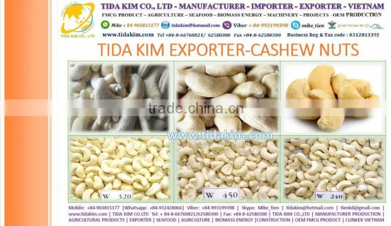 ORGANIC COCONUT WATER UHT TIDA KIM TETRA BOX 330ML 100ML - BLACK PEPPER - VIETNAM CASHEW NUTS- DESICCATED COCONUT