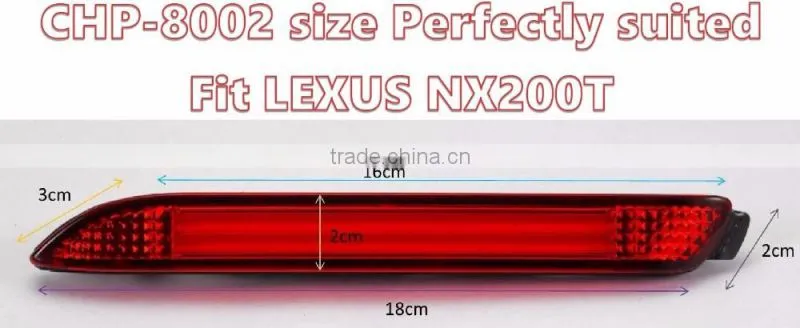 BODY KIT LED RED Brake Rear Bumper Tail LIGHT For For LEXUS NX200T