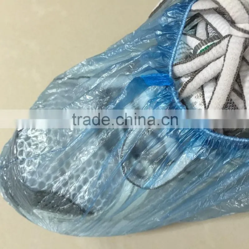 Disposable machine made PE protective shoe cover