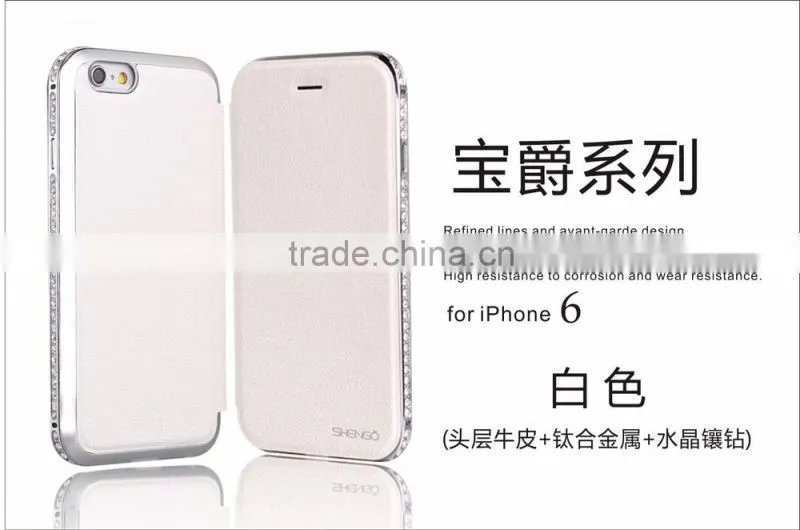 Hot Seeling Luxury Leather Case For iPhone6/Good price Leather Case for iPhone6