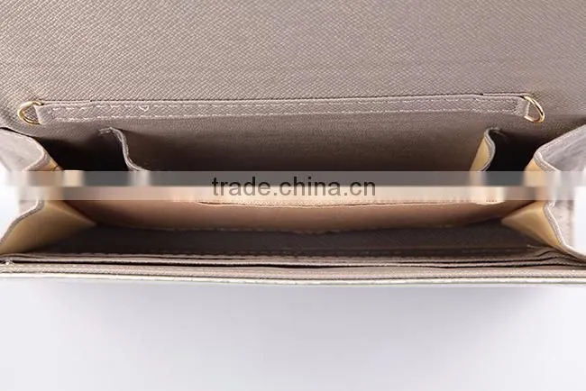 4542 2016 fashionable silver body with light gold decoration womens wallets