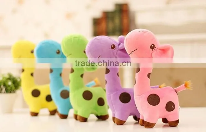 1 PC Unisex Baby Kid Child Girls Cute Gift Plush Giraffe Soft Toy Animal Dear Doll Christmas Birthday Happy Gifts18 X 17 cm